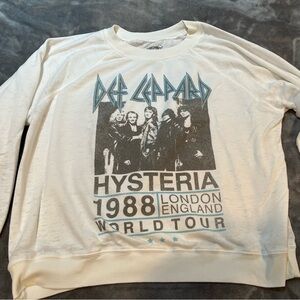 Recycled Karma Cream and Blue Graphic Sweatshirt